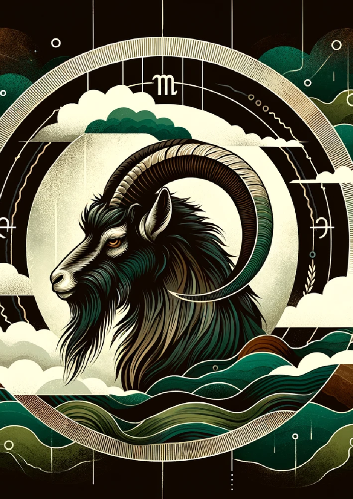 Sticker Sheet / Greeting Card – Capricorn Full Cat No. 982