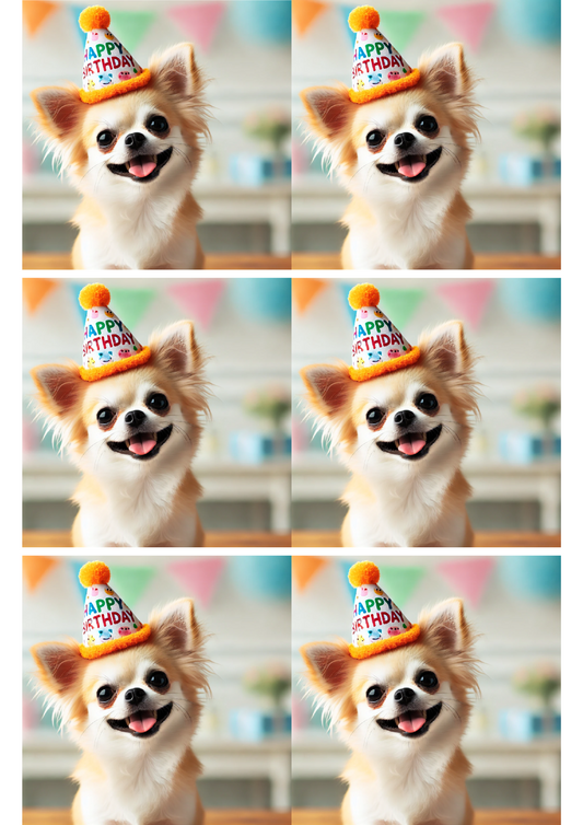 Sticker Sheet – Chihuahua Dog Birthday Collage Cat. No. 2561