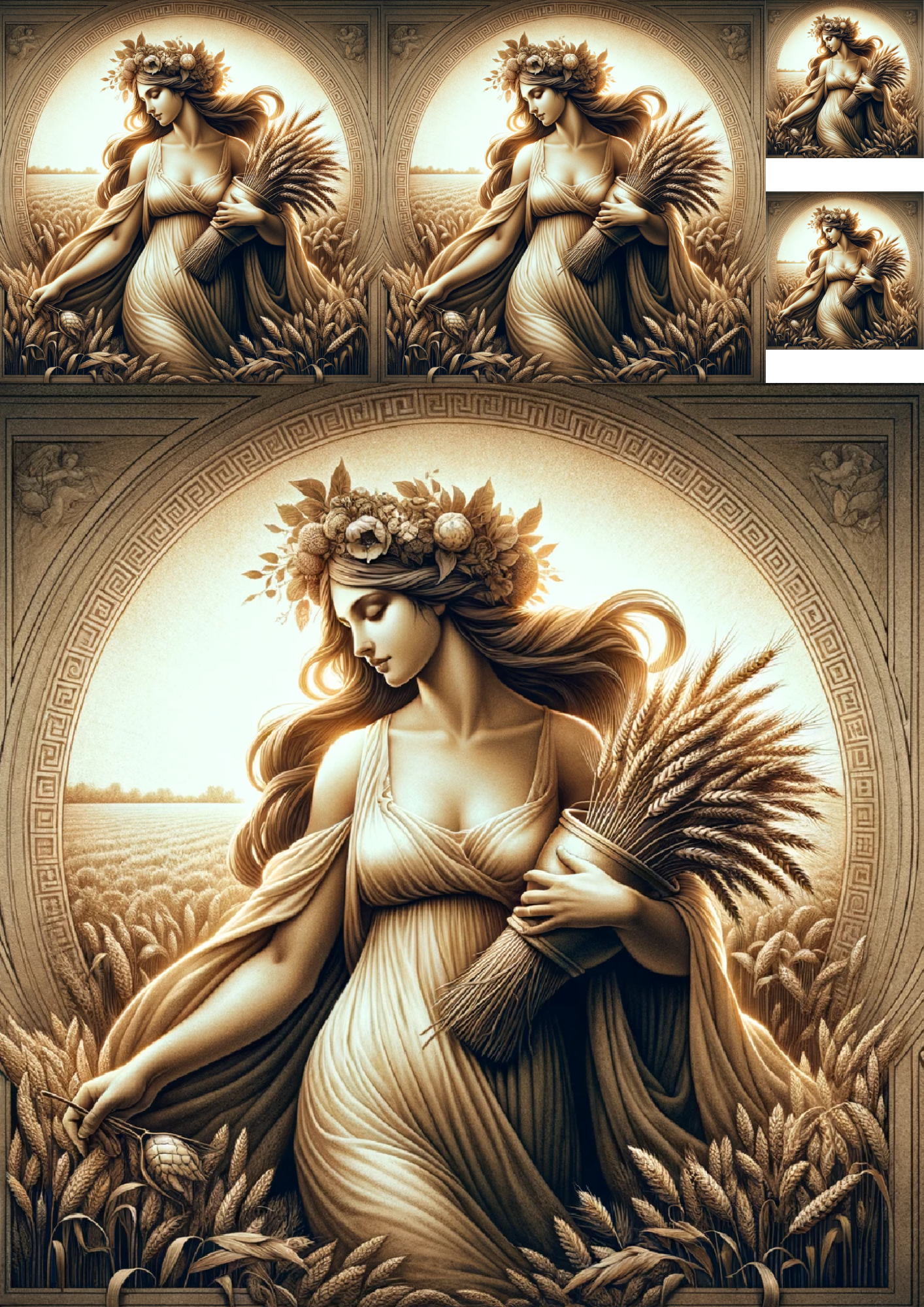 Sticker Sheet / Greeting Card – Demeter Collage Cat No. 895