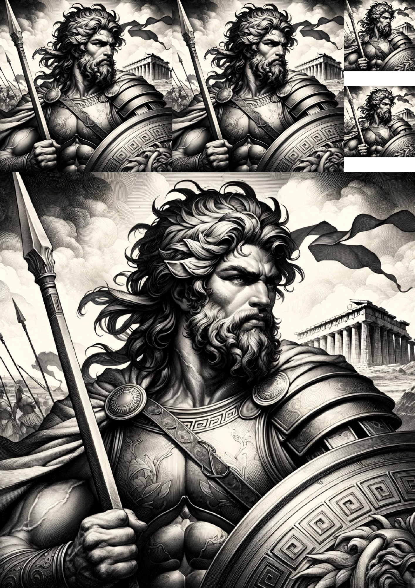 Sticker Sheet / Greeting Card – Diomedes Collage Cat No. 897