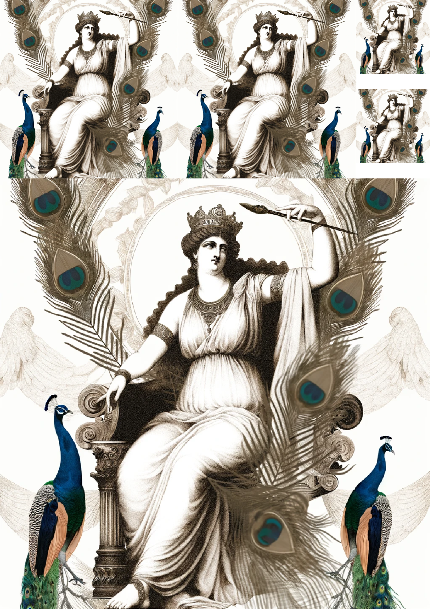 Sticker Sheet / Greeting Card – Hera Collage Cat No. 913