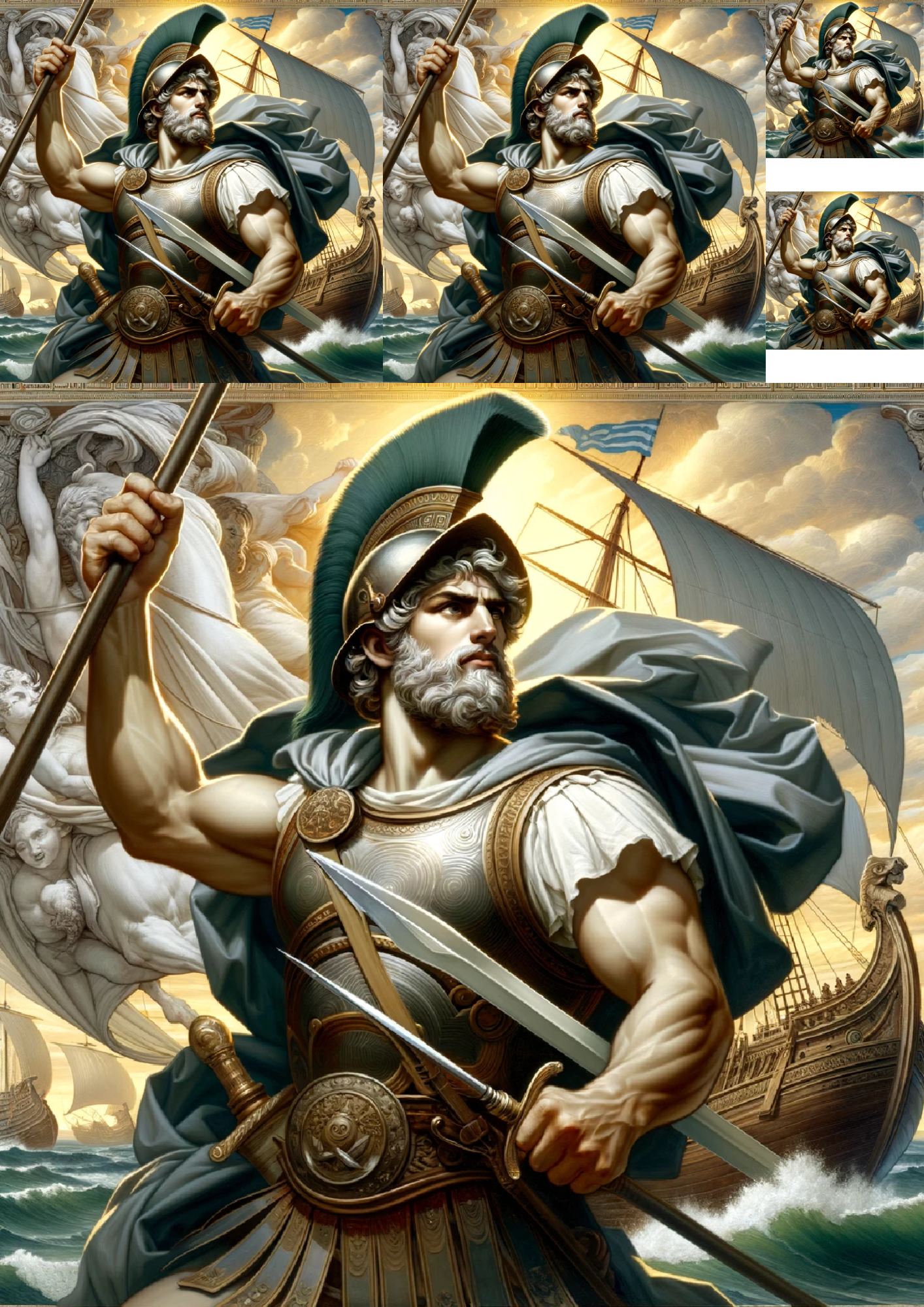 Sticker Sheet / Greeting Card – Jason Collage Cat No. 929