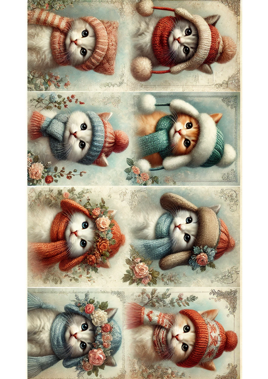 Sticker Sheet – Cats in Winter Full Cat. No. 2842