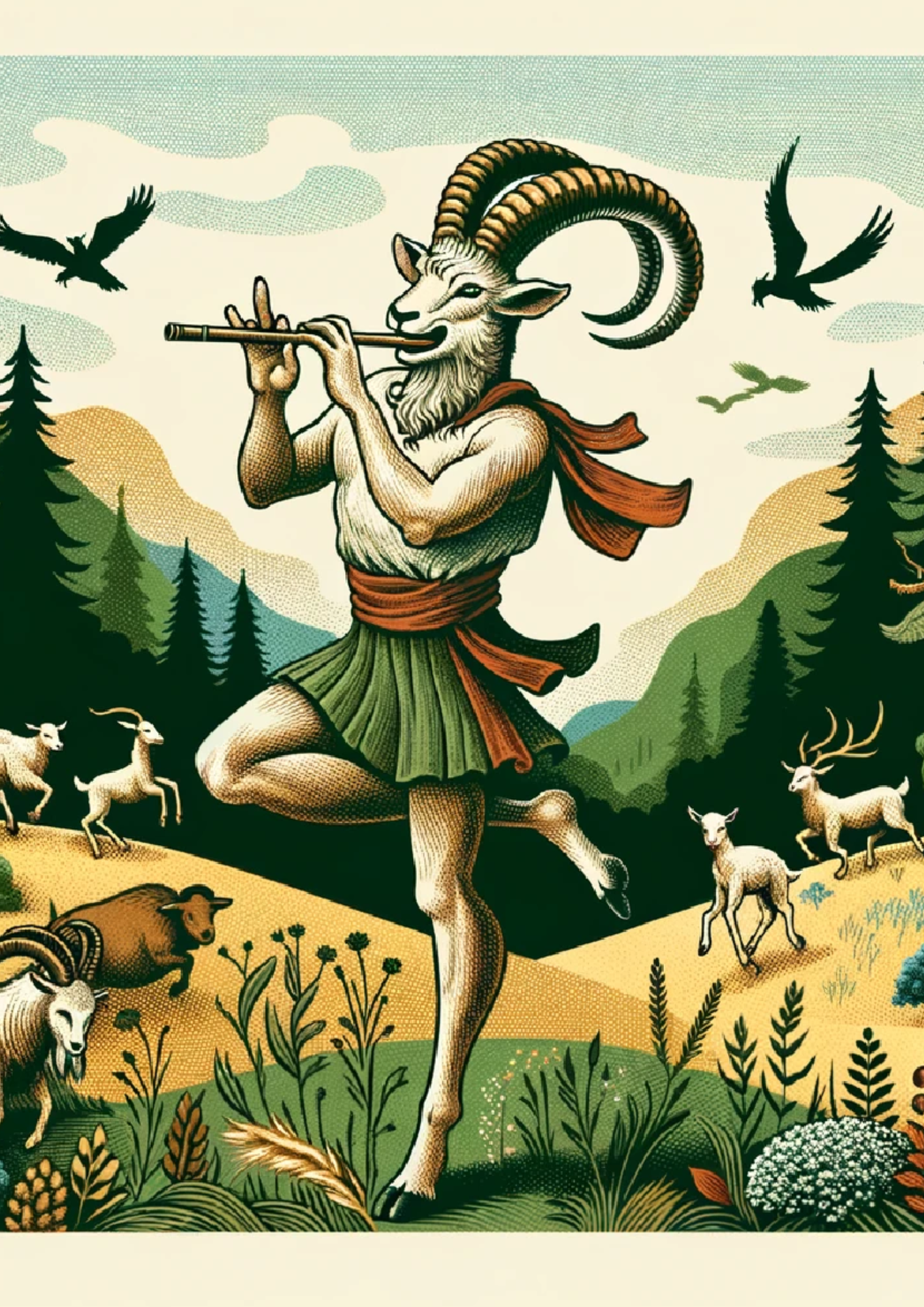 Sticker Sheet / Greeting Card – Pan Full Cat No. 948