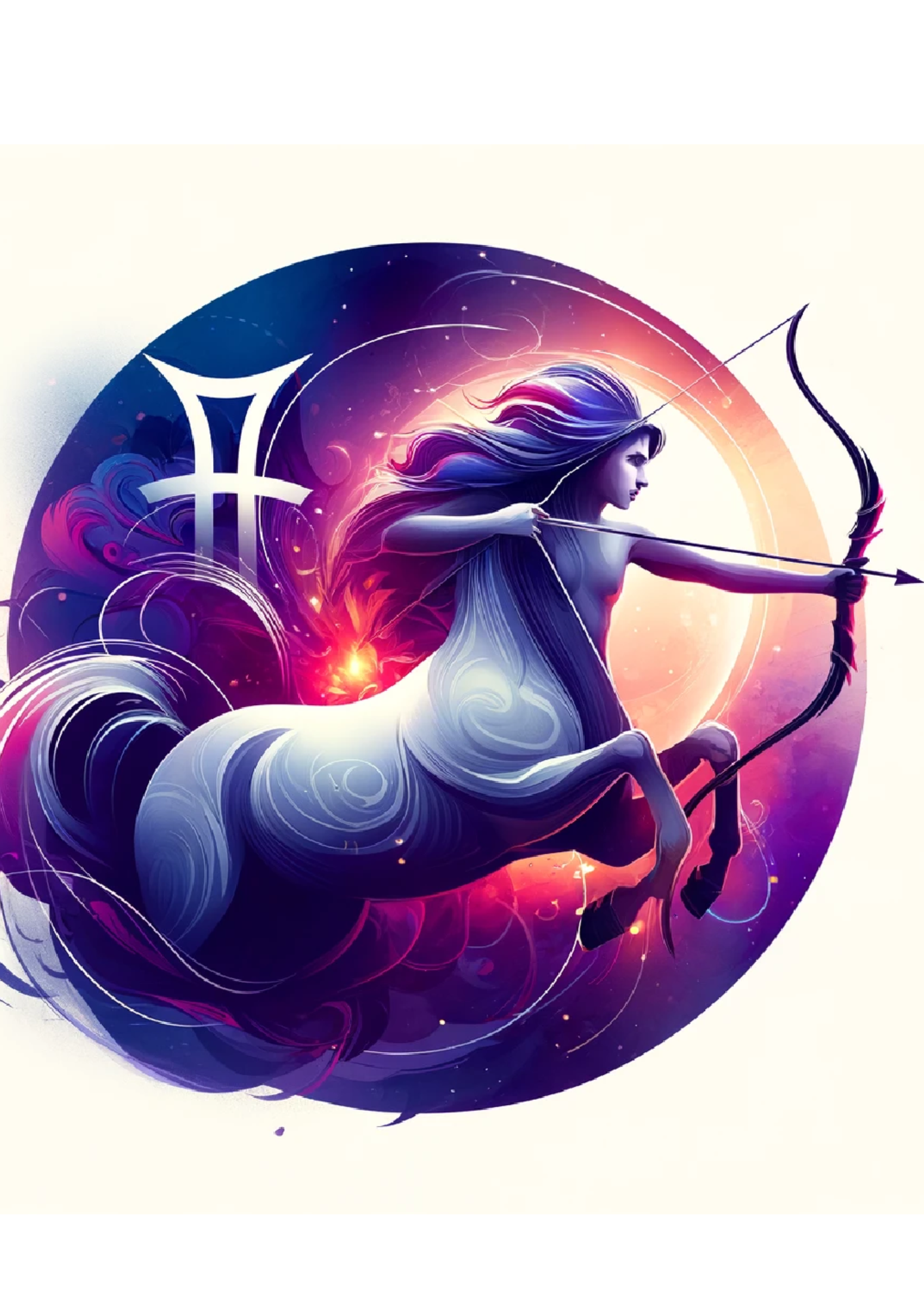 Sticker Sheet / Greeting Card – Sagittarius Full Cat No. 992