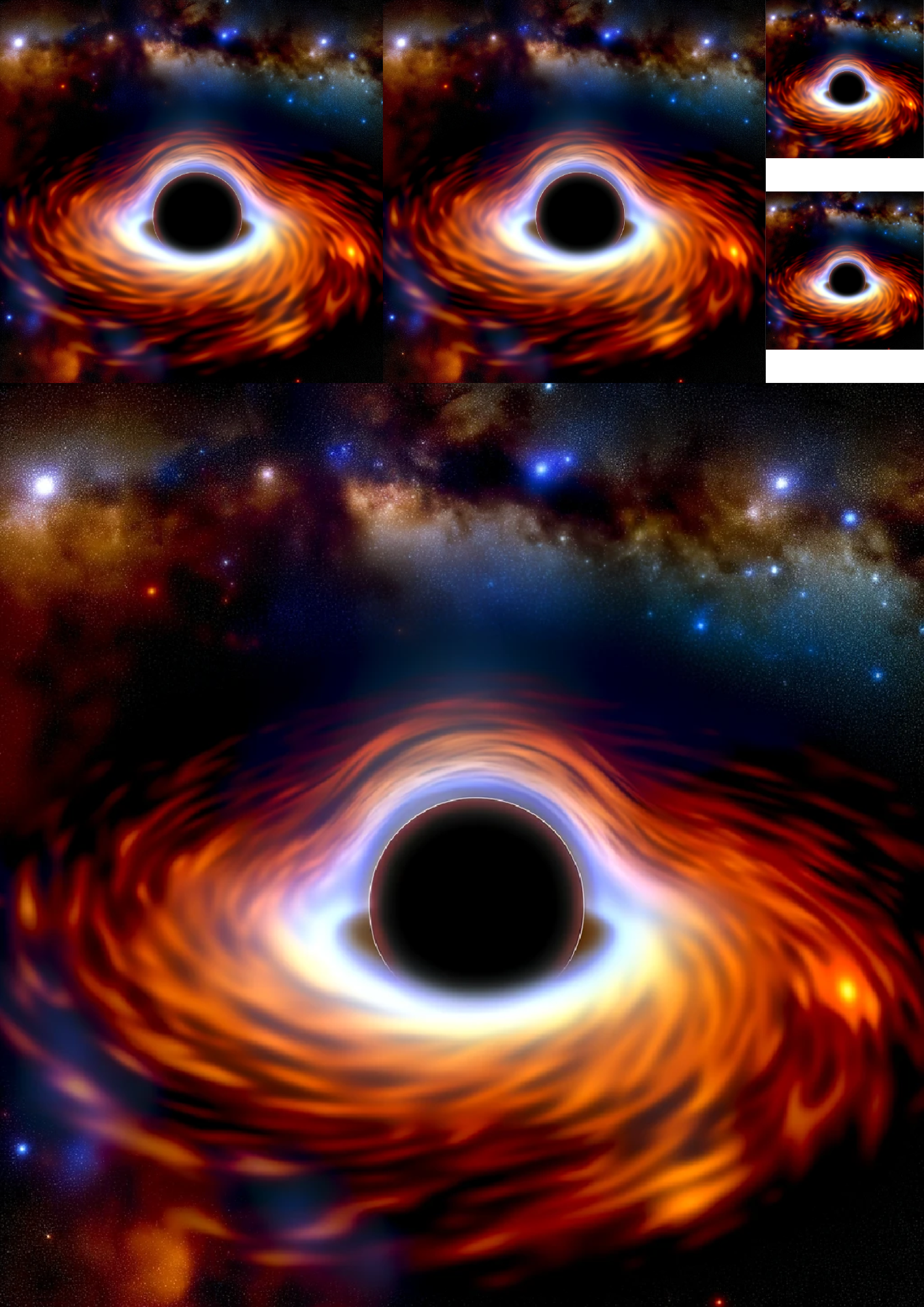 Sticker Sheet / Greeting Card – Black Hole Sagittarius A* Collage Cat No. 971