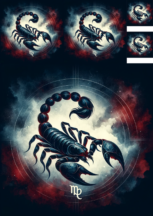 Sticker Sheet – Scorpio Collage Cat No. 993