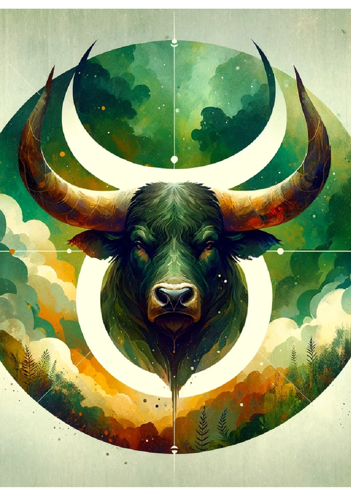 Sticker Sheet / Greeting Card – Taurus Full Cat No. 996