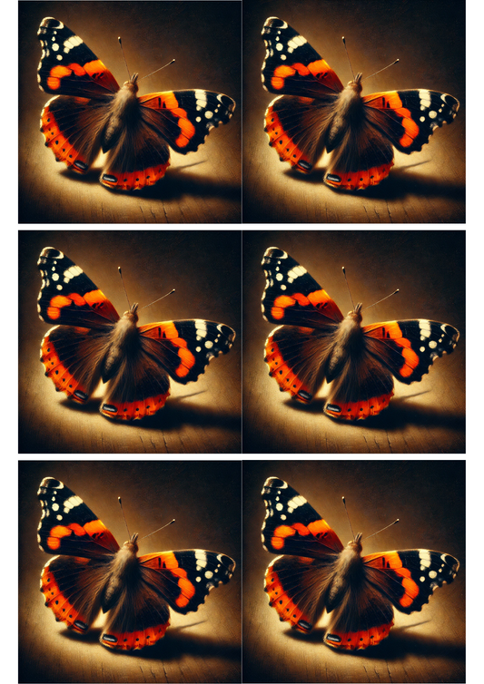 Sticker Sheet Admiral Butterfly Collage Cat. No. 1724
