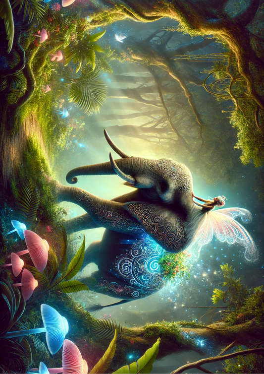 Sticker Sheet African Elephant In Magic Forest Full Cat. No. 1837