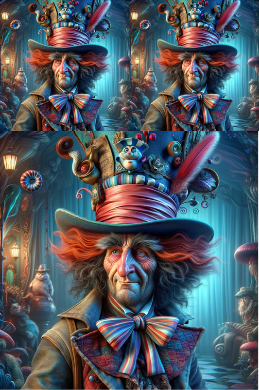 Sticker Sheet Alice in Wonderland Mad Hatter Cat. No. 87