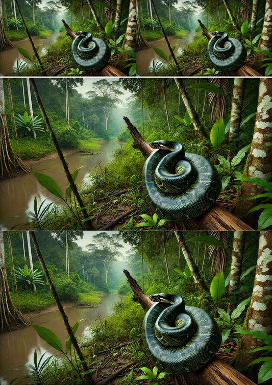 Klistremerkeark – Anaconda i Amazonas-kollasj Kat. nr. 1188