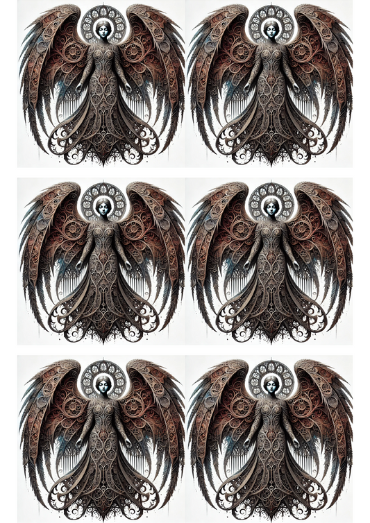 Sticker Sheet Angel Gothic Style Collage Cat. No. 1690