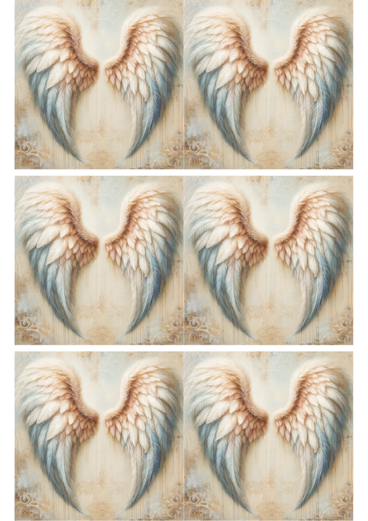 Sticker Sheet Angel Wings Collage Cat. No. 1728