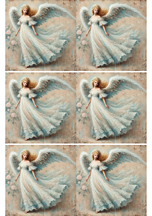 Sticker Sheet Angel Shabby Chic Collage Cat. No. 1726