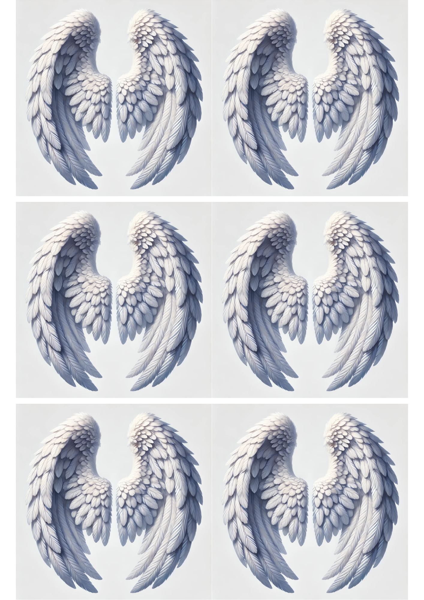 Sticker Sheet / Greeting Card – Angel Wings 2 Collage Cat. No. 1694