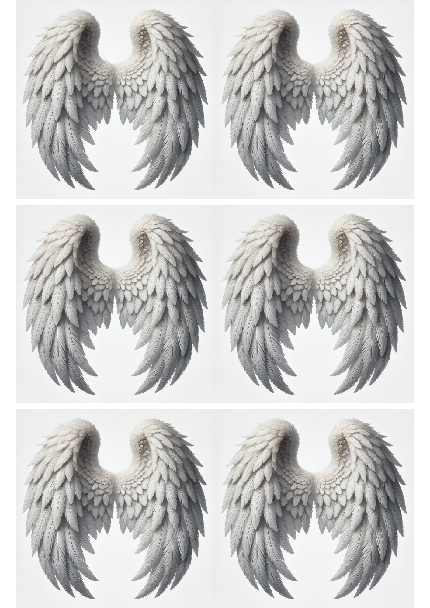 Sticker Sheet / Greeting Card – Angel Wings Collage Cat. No. 1692