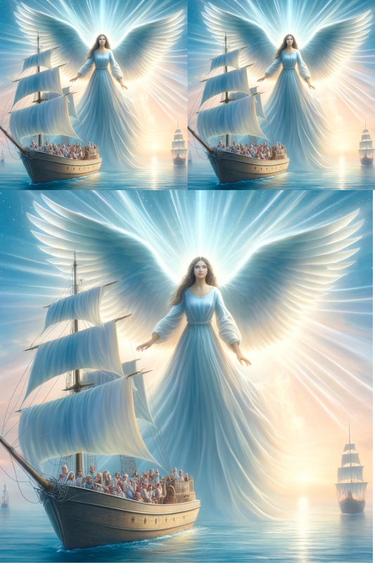 Sticker Sheet – Angel Over the Sailing Ship Cat. No. 340