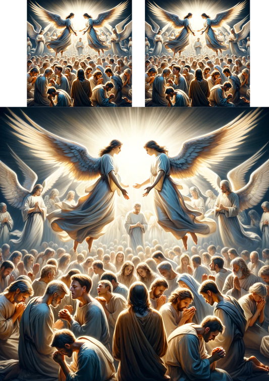 Sticker Sheet – Angels Above the Crowd of Sinners Cat. No. 363