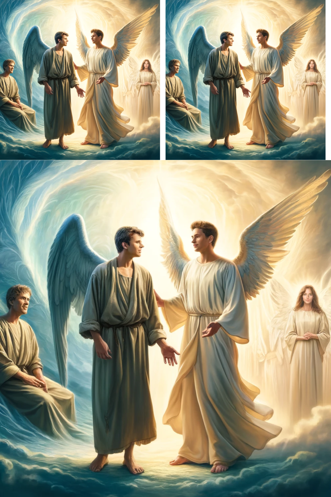 Sticker Sheet / Greeting Card – Angels Talking Collage Cat. No. 367