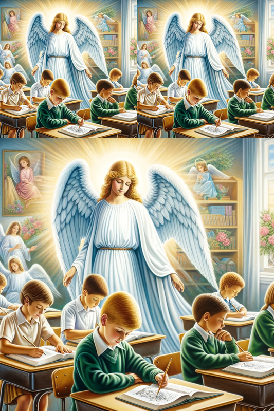 Sticker Sheet Angels in the Classroom with Children Collage Cat. No. 369