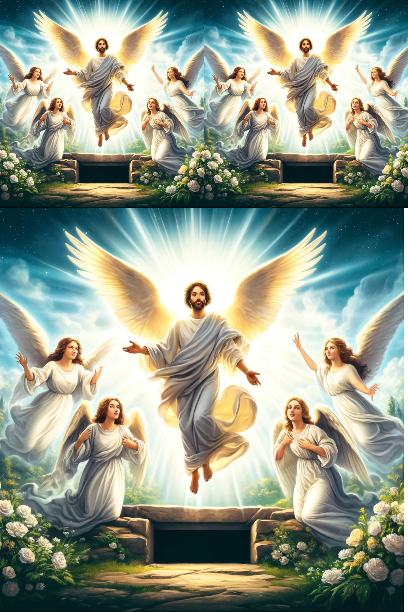 Sticker Sheet / Greeting Card – Angels and Resurrection Collage Cat. No. 375