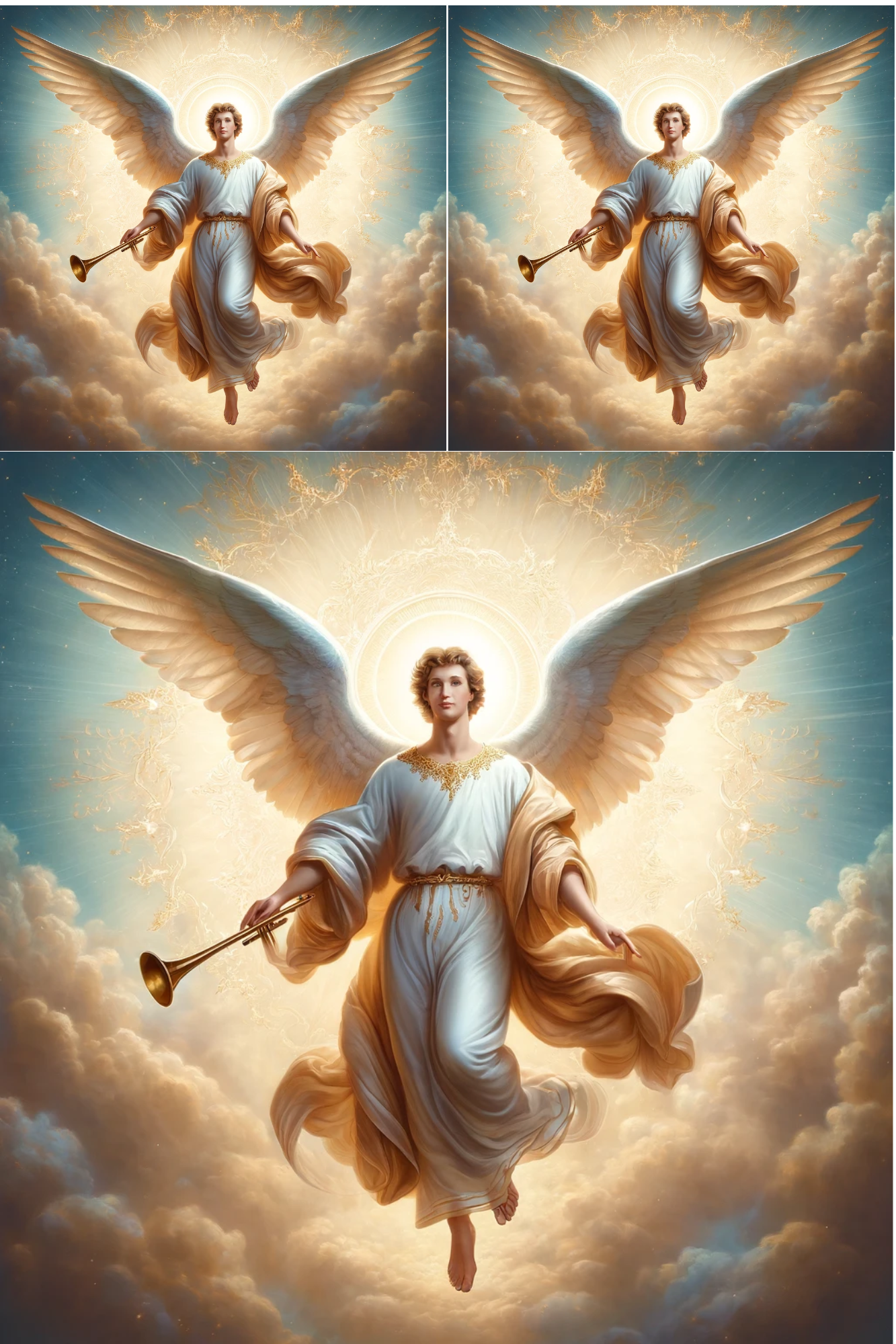 Sticker Sheet / Greeting Card – Archangel Gabriel Collage Cat. No. 377