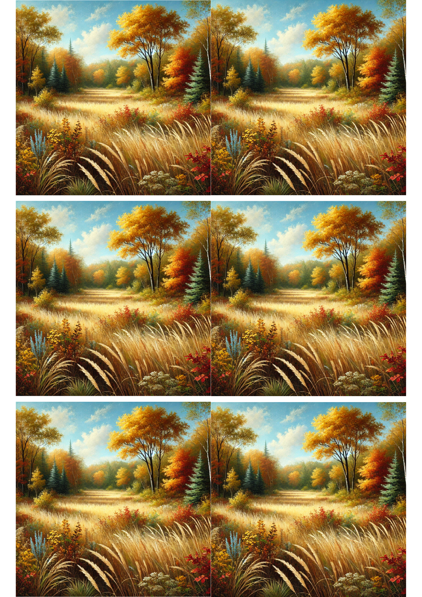 Sticker Sheet / Greeting Card – Autumn Collage Cat. No. 1732