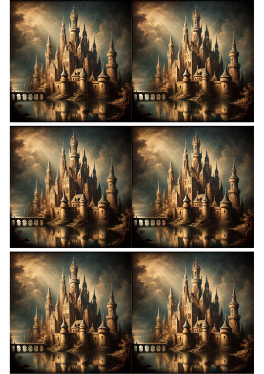 Sticker Sheet Fairytale Castle Collage Cat. No. 1738