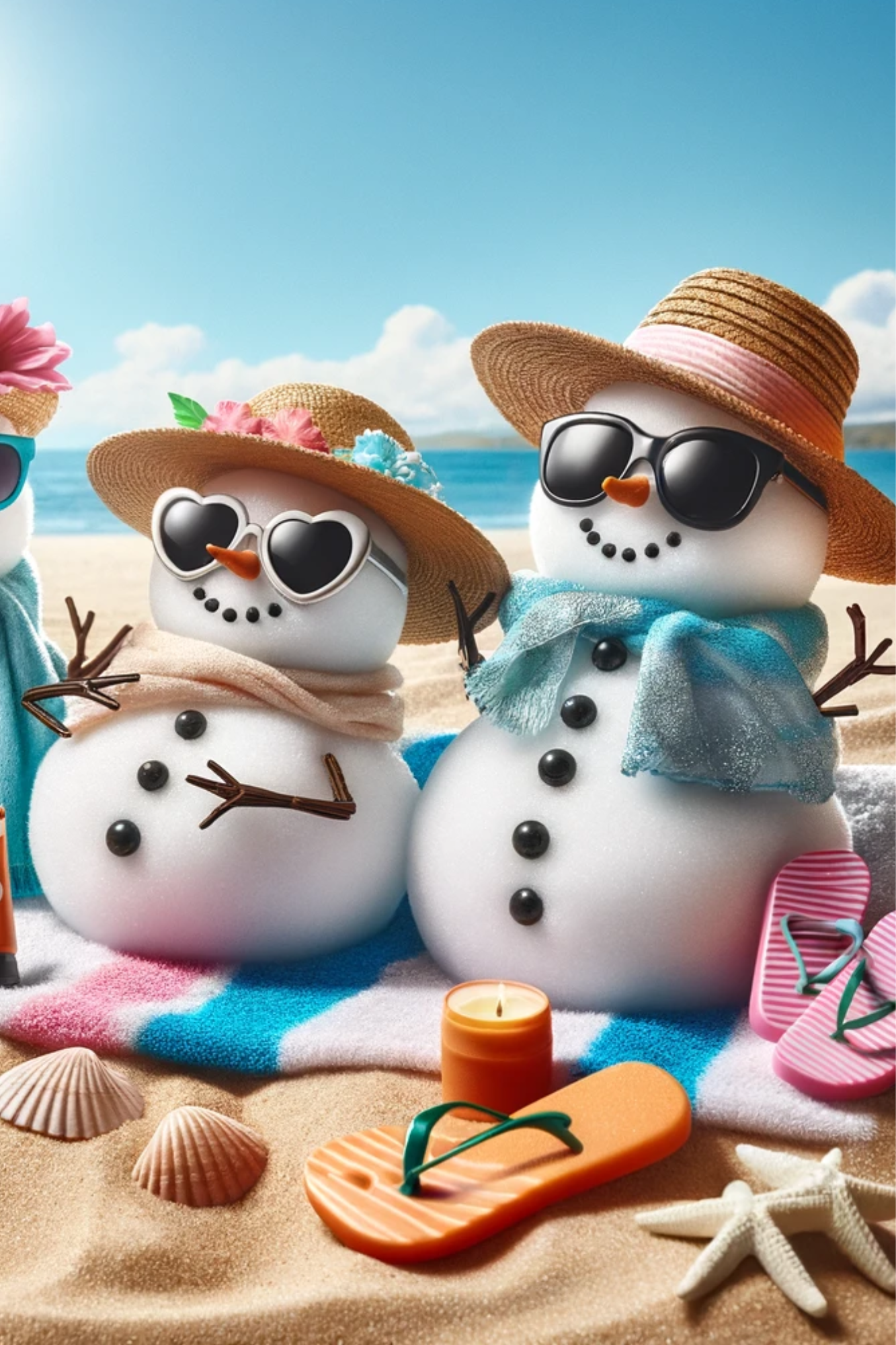 Sticker Sheet / Greeting Card – Snowmen Drink Tea Full Cat. No. 394