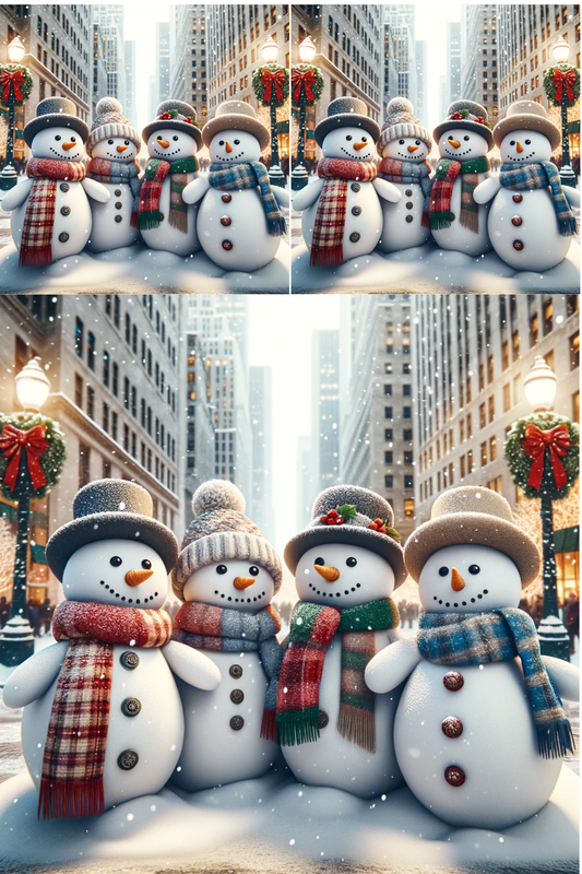 Sticker Sheet Snowmen in the City Collage Cat. No. 407