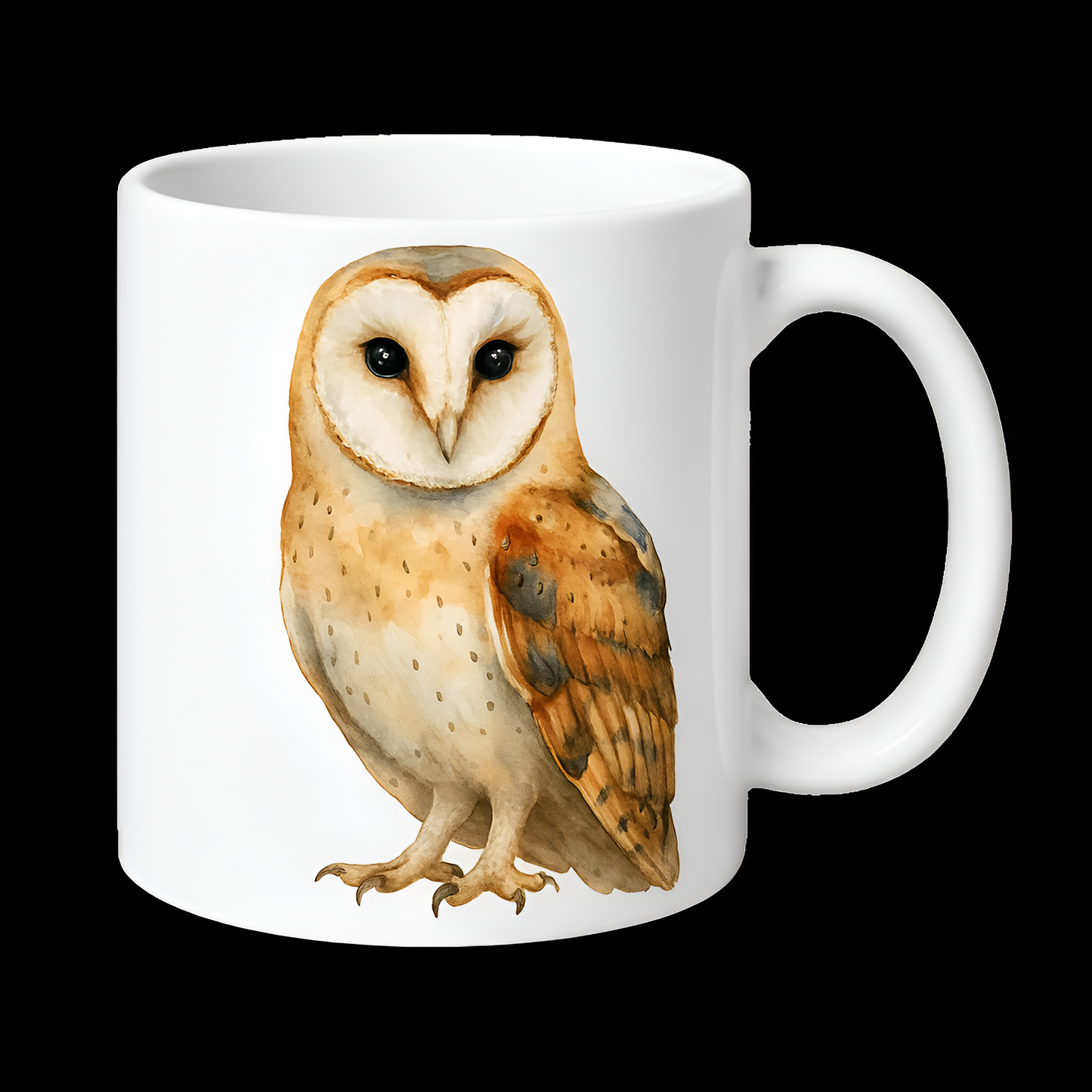 Watercolor Barn Owls Clipart Set: 48 PNG Designs with Transparent Background (Digital Download)