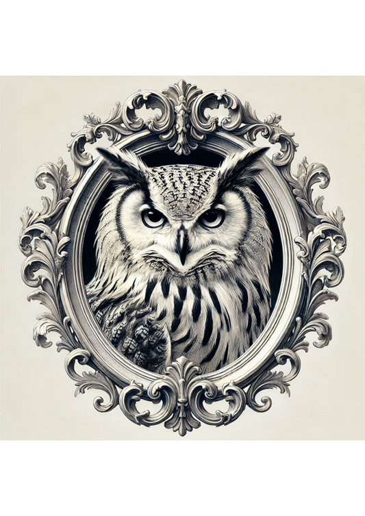 Sticker Sheet – Baroque Owl In Oval Full Cat. No. 2948