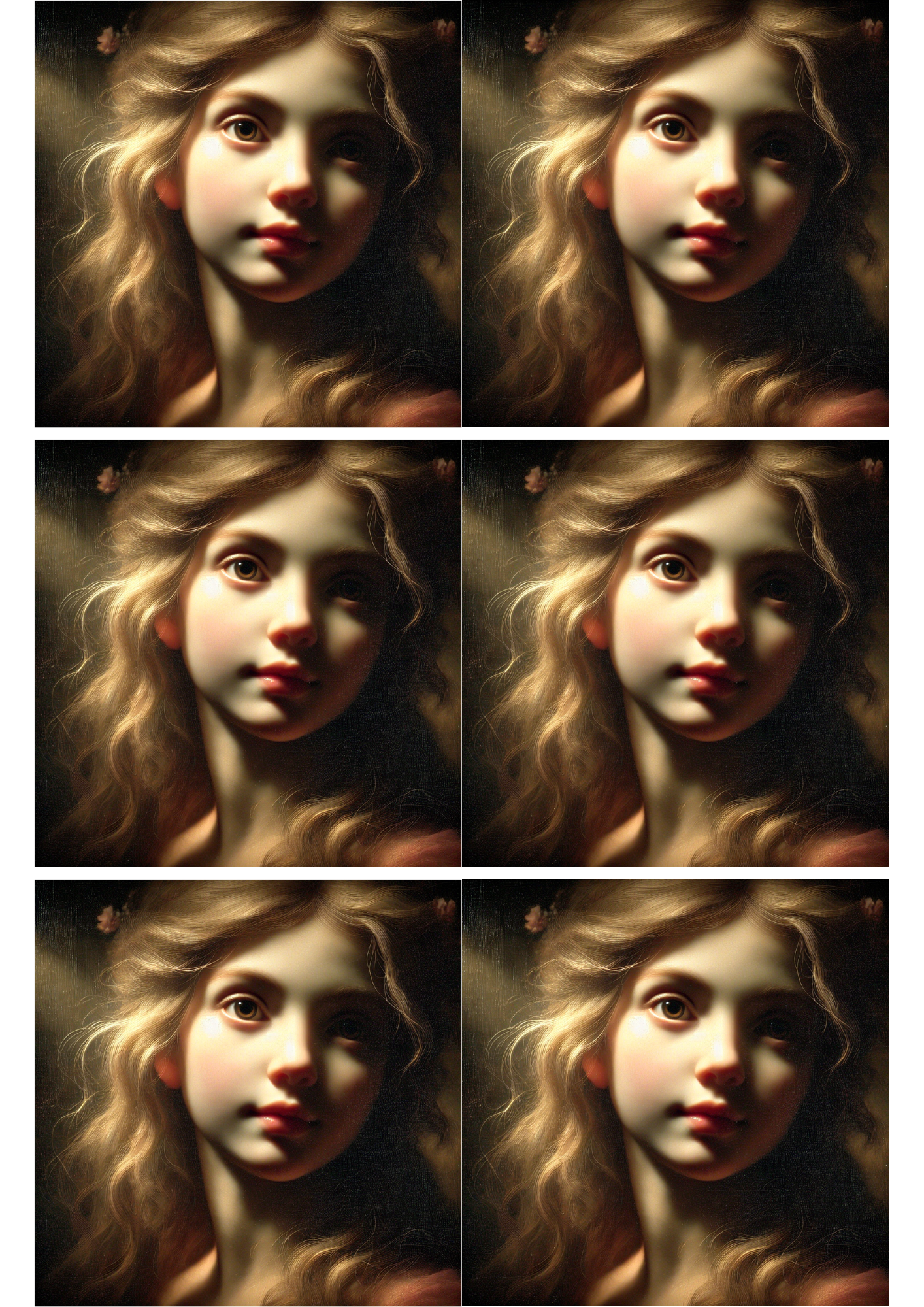 Sticker Sheet / Greeting Card – Beautiful Girl Collage Cat. No. 1760