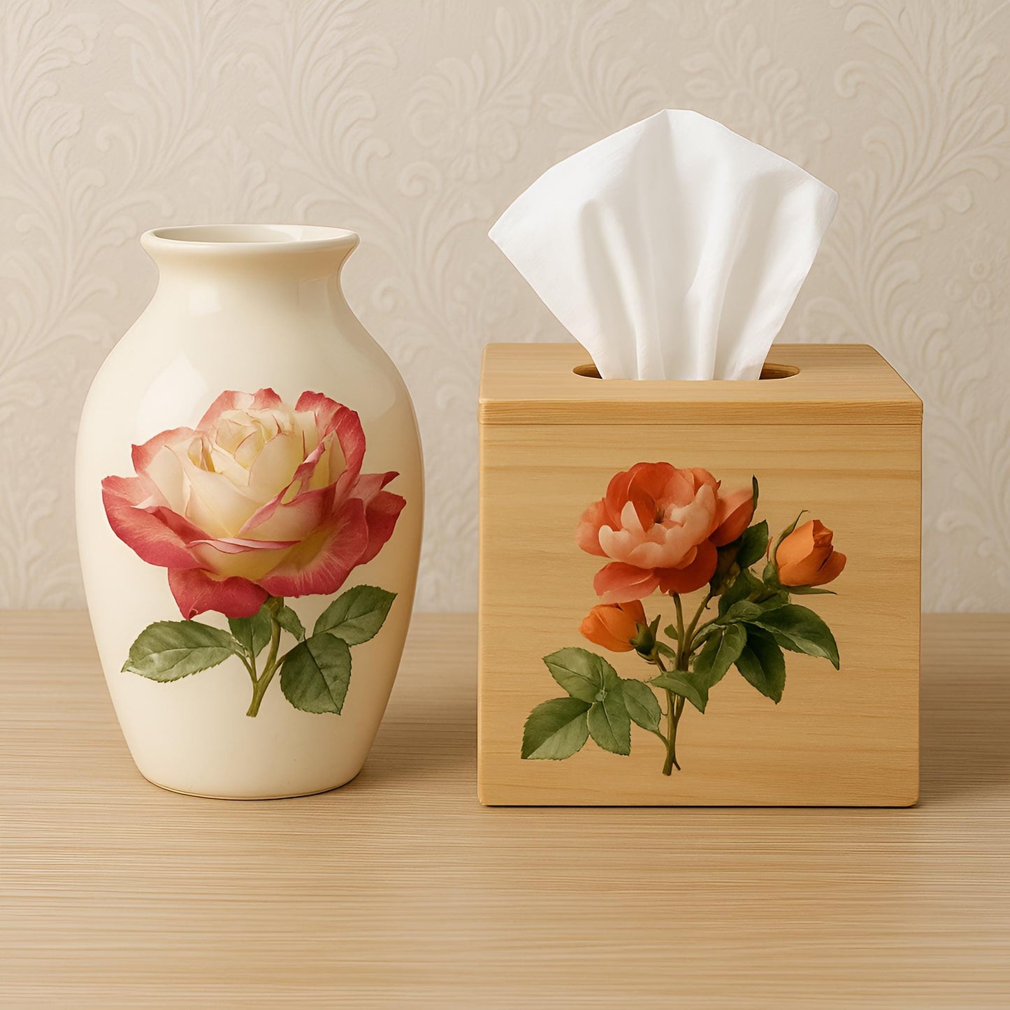 Watercolor Roses Clipart Set: 48 PNG Designs with Transparent Background
