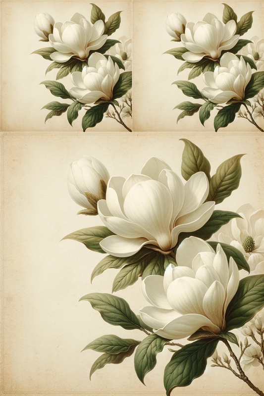 Stickerbogen Weiße Magnolien Kat. Nr. 79