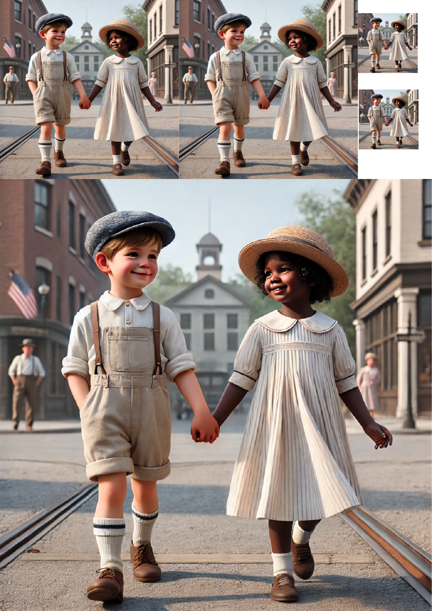 Sticker Sheet / Greeting Card – Boy And Girl Collage Cat. No. 1259