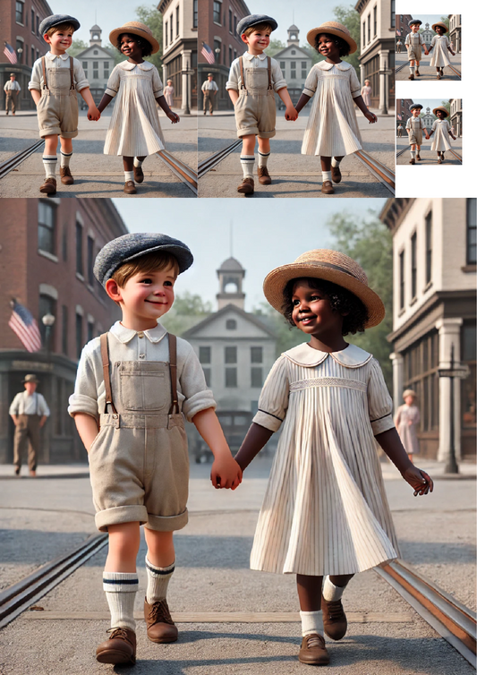 Sticker Sheet Boy And Girl Collage Cat. No. 1259