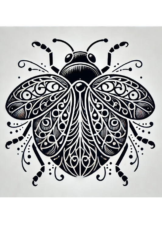 Sticker Sheet Ladybug In Gothic Style Full Cat. No. 1424