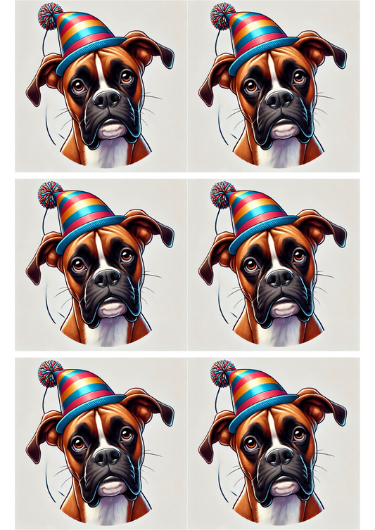 Sticker Sheet – Boxer Dog Collage Cat. No. 2557