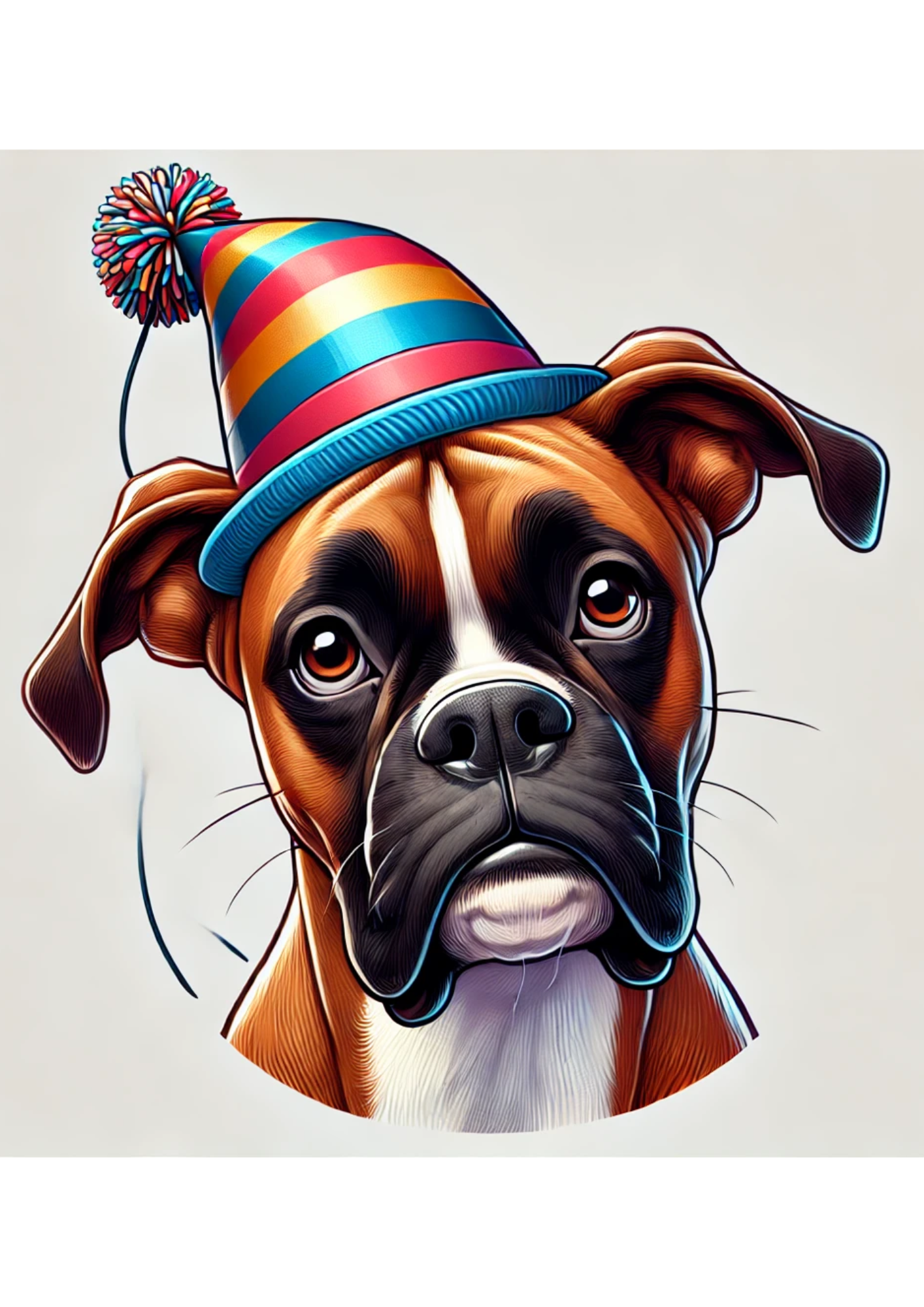 Sticker Sheet / Greeting Card – Boxer Dog Full Cat. No. 2558