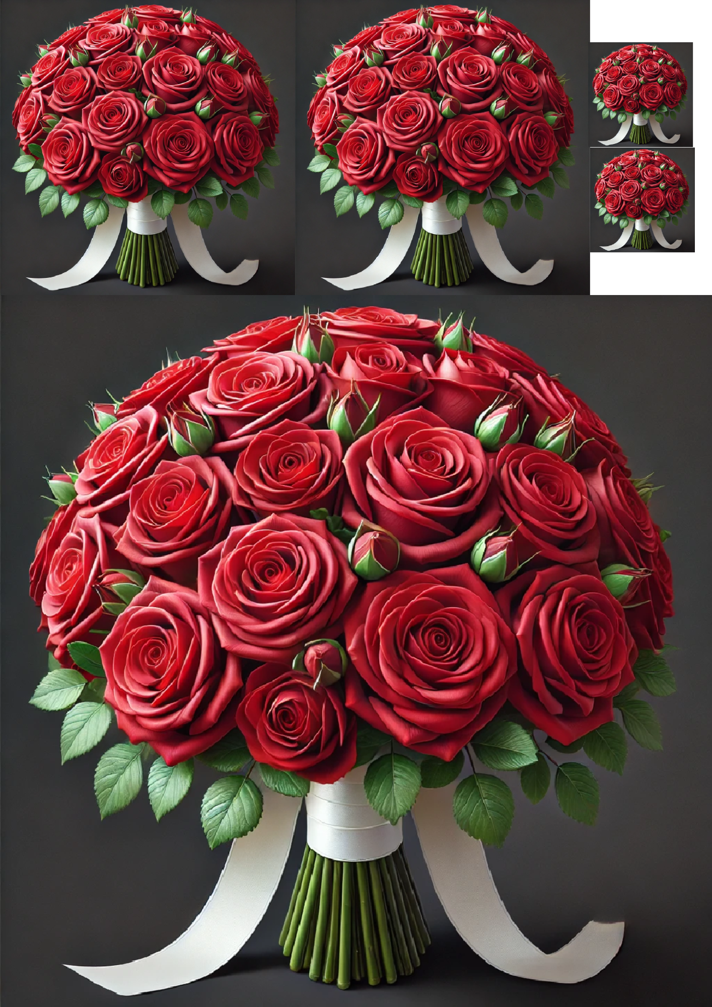 Sticker Sheet / Greeting Card – Bride's Bouquet Collage Cat. No. 1279