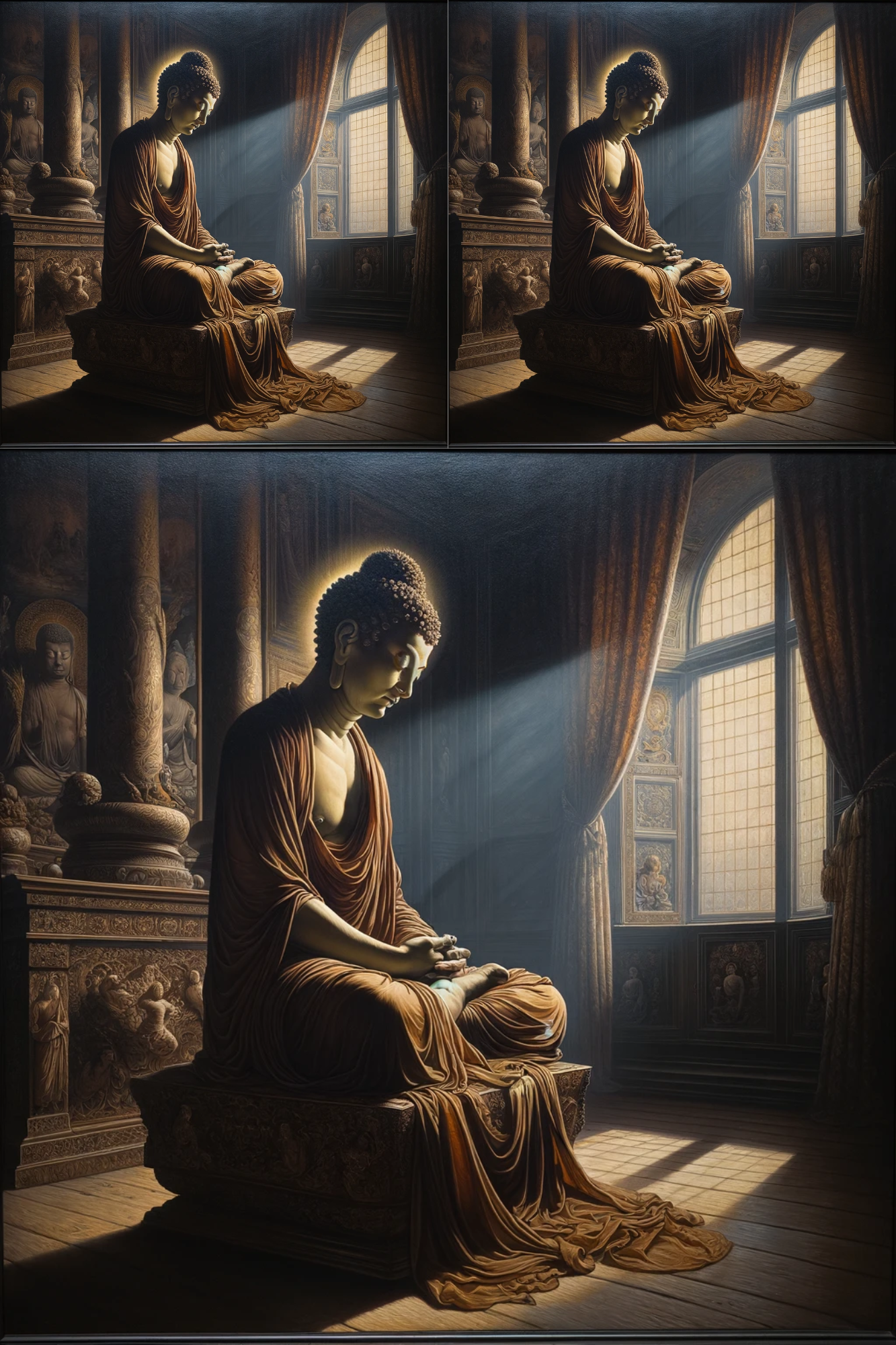 Sticker Sheet / Greeting Card – Buddha in the style of Jan Matejko, Cat. No. 82