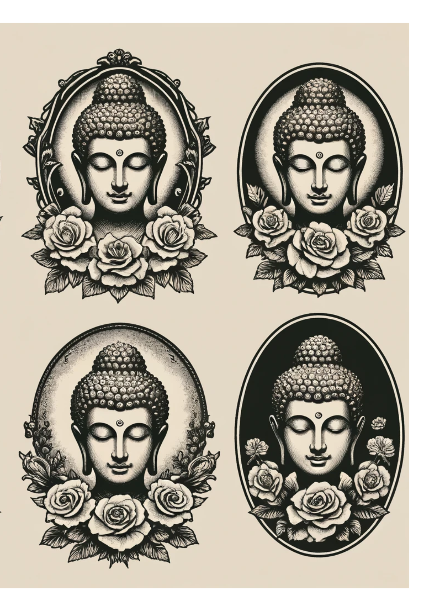 Sticker Sheet / Greeting Card – Buddha Retro Meditation Full Cat No. 639