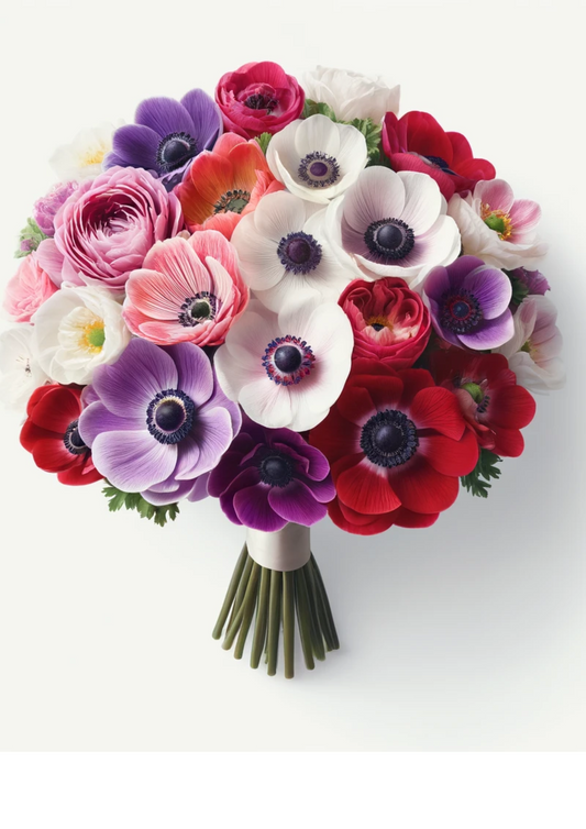 Stickerbogen – Anemonenstrauß, vollständige Kat.-Nr. 643