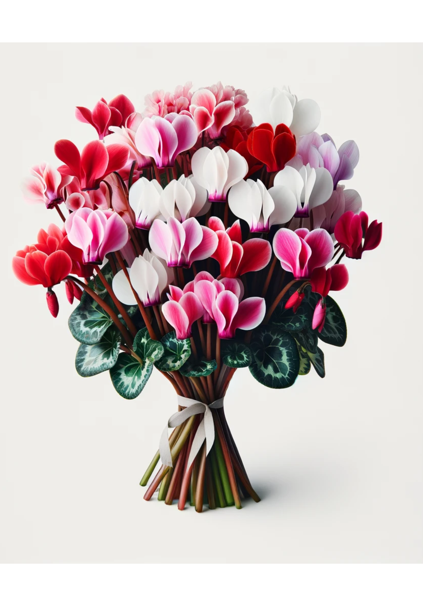 Sticker Sheet / Greeting Card – Cyclamen Bouquet Full Cat No. 657