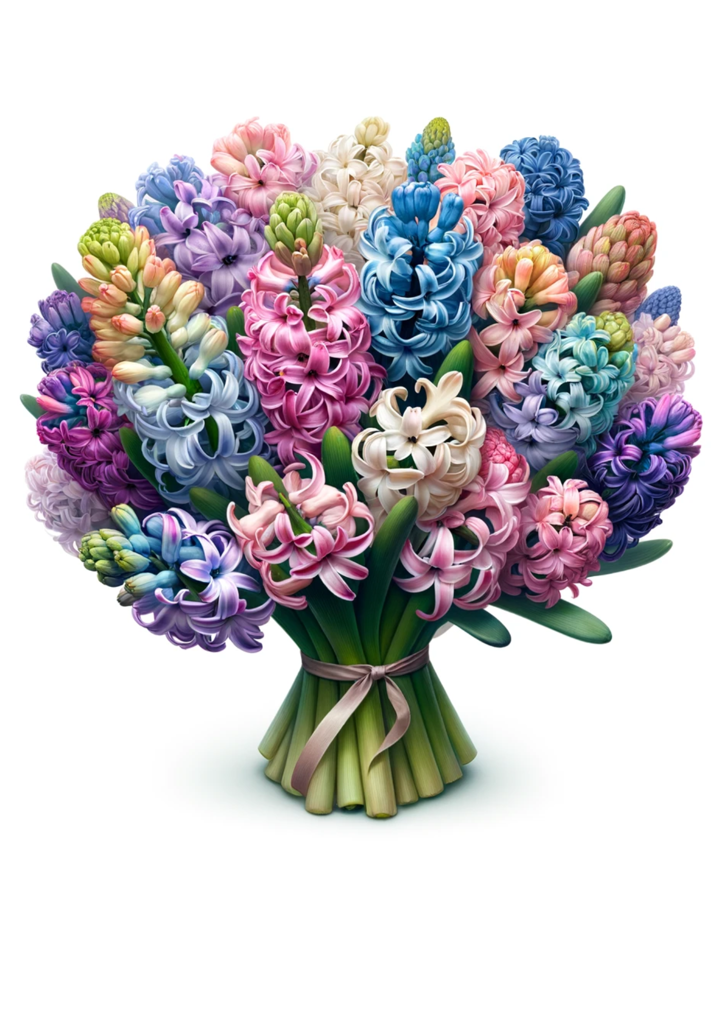 Sticker Sheet / Greeting Card – Bouquet of Hyacinths 2 Full Cat No. 675