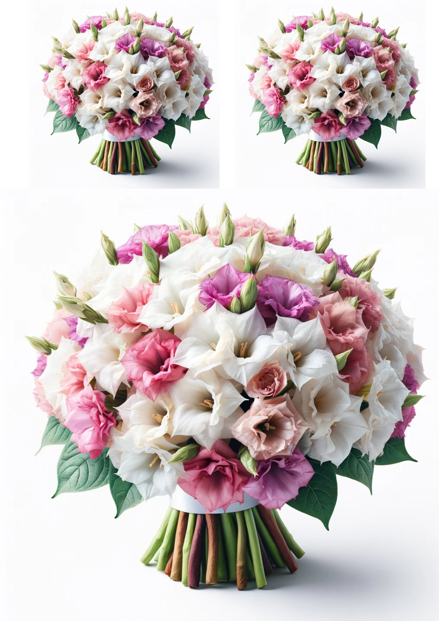 Sticker Sheet / Greeting Card – Bouquet of Flowers Collage Cat No. 686