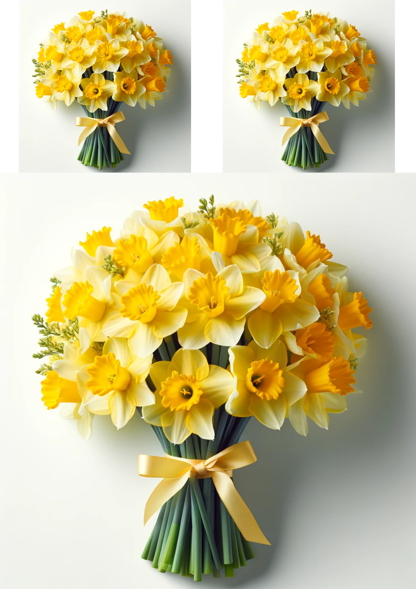 Sticker Sheet / Greeting Card – Bouquet of Narcissus Collage Cat No. 706