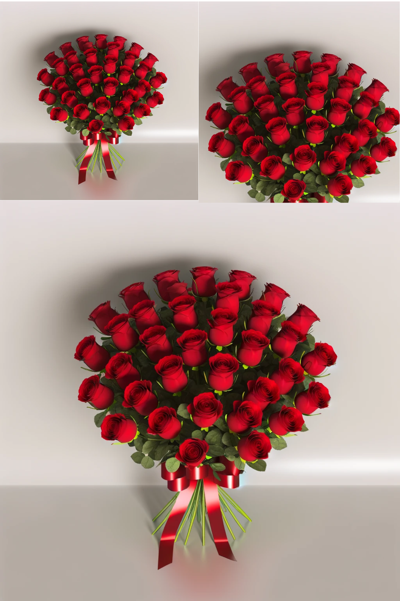 Sticker Sheet / Greeting Card – Bouquet of Roses, Cat. No. 95